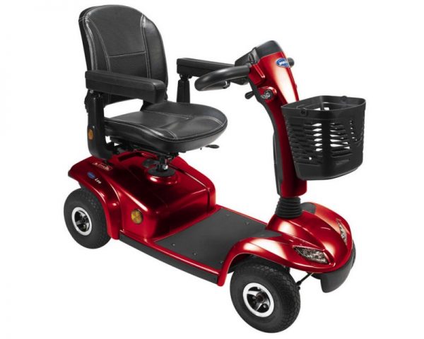 SCCOTER ELECTRIQUE LEO INVACARE 4 ROUES ROUGE RUBIS